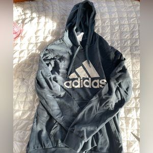 ADIDAS Men’s Dusty Blue Logo Hoodie Sweatshirt